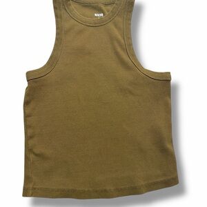 Maeve Olive Ribbed Tank Top